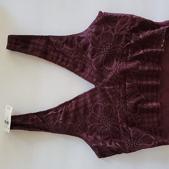 aerie Other - aerie NWT deep burgandy stretch floral lace bralette size small